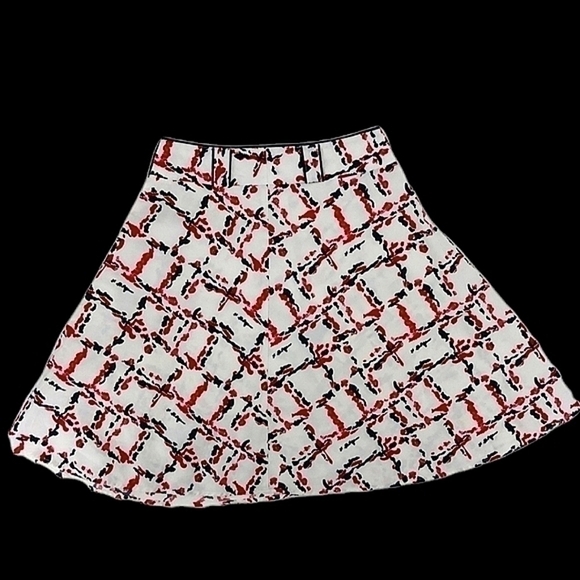 Bernardo Women’s 6 Retro Bohemian Vibes Diamond Print Circle Skirt w Belt Loops - Picture 1 of 9